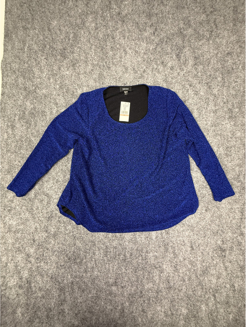 Karen Kane Women's Blue Long Sleeve Blouse 2X